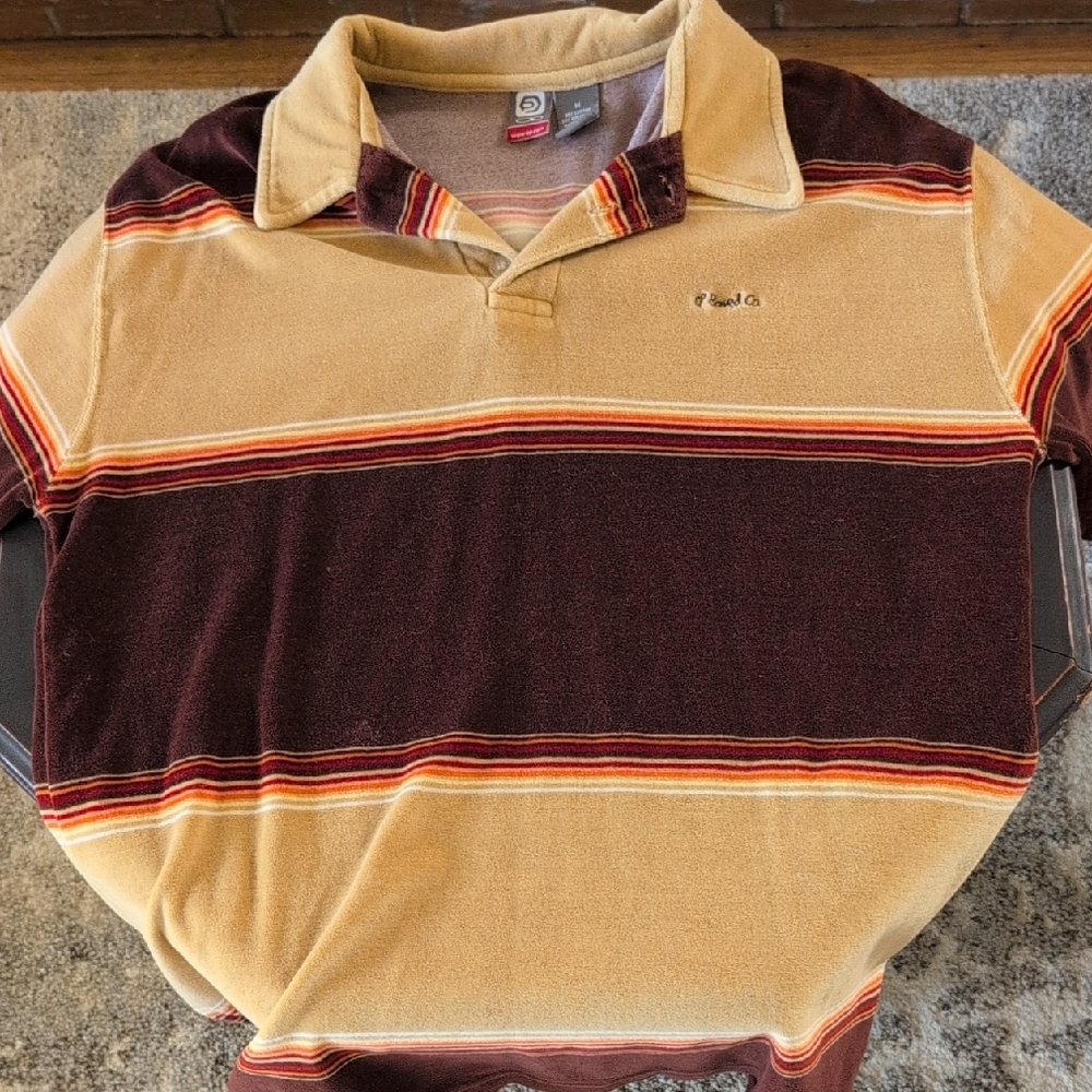 OP Tan and Brown Cotton Blend Shirt